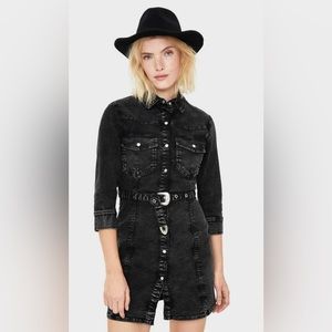 NWT berska denim black dress